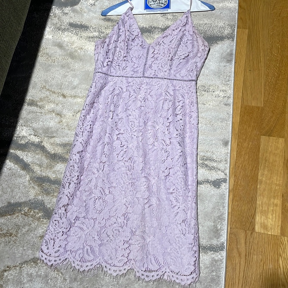 Lilac lace strappy dress